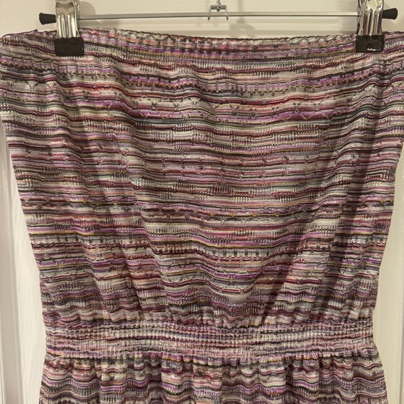Aqua Strapless Multicolor Textured Knit Dress | Size M | Made in USA - Picture 3 of 10